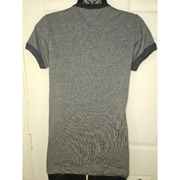 Dallas Stars Gray Ringer Girls T-Shirt Majestic Threads Large - Picture 6 of 7